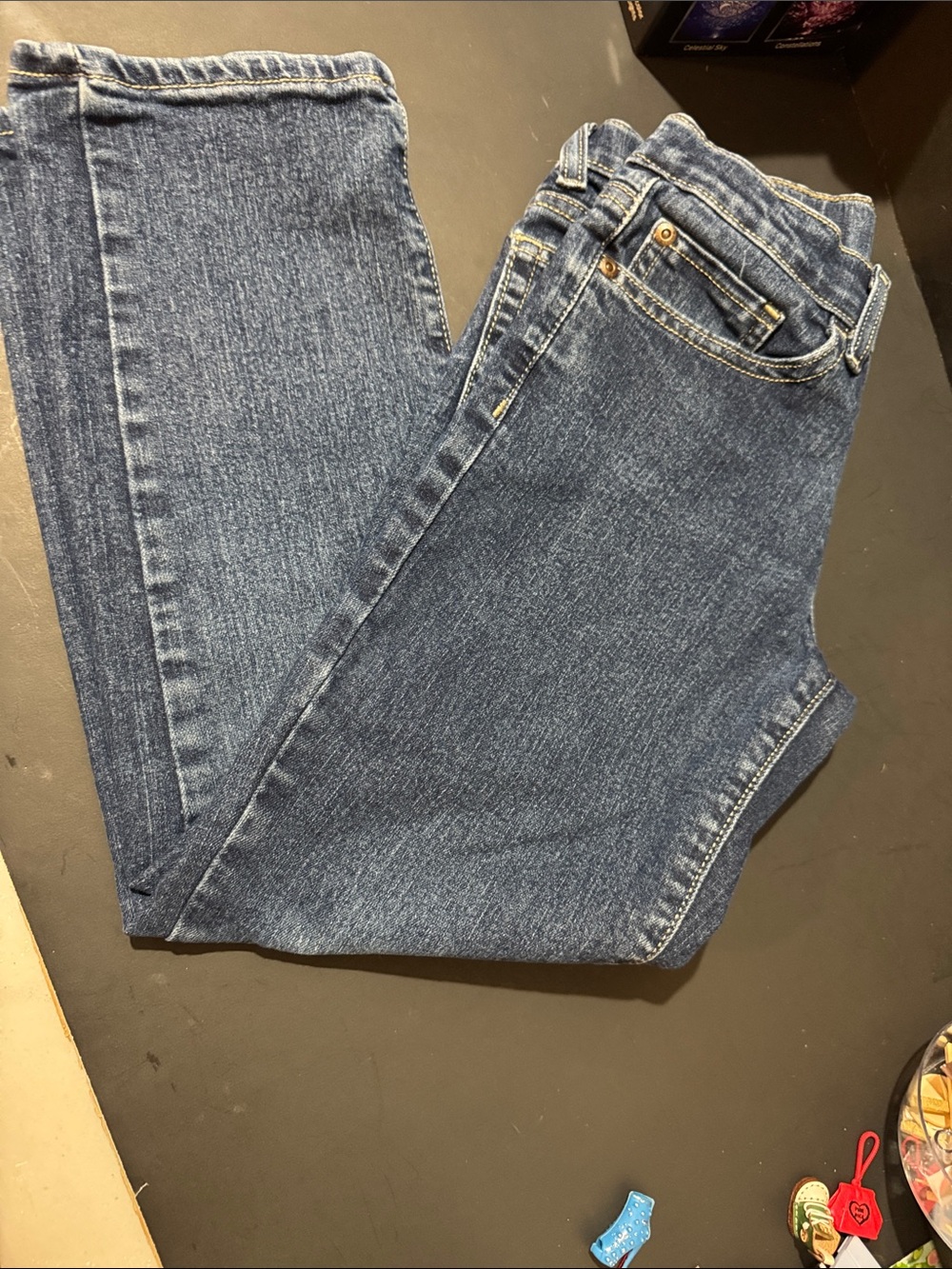 Kids Classic Women's Straight-Leg Jeans in Dark Blue